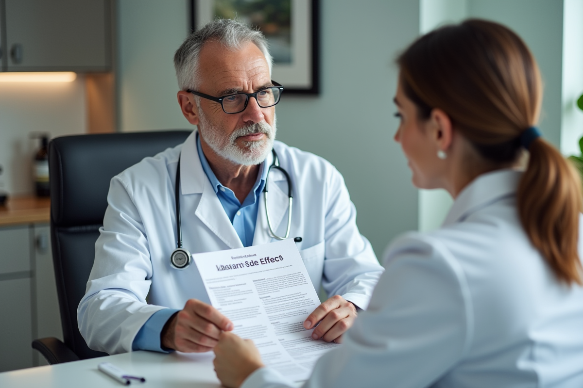 Dermatologue explique un traitement à une patiente jeune