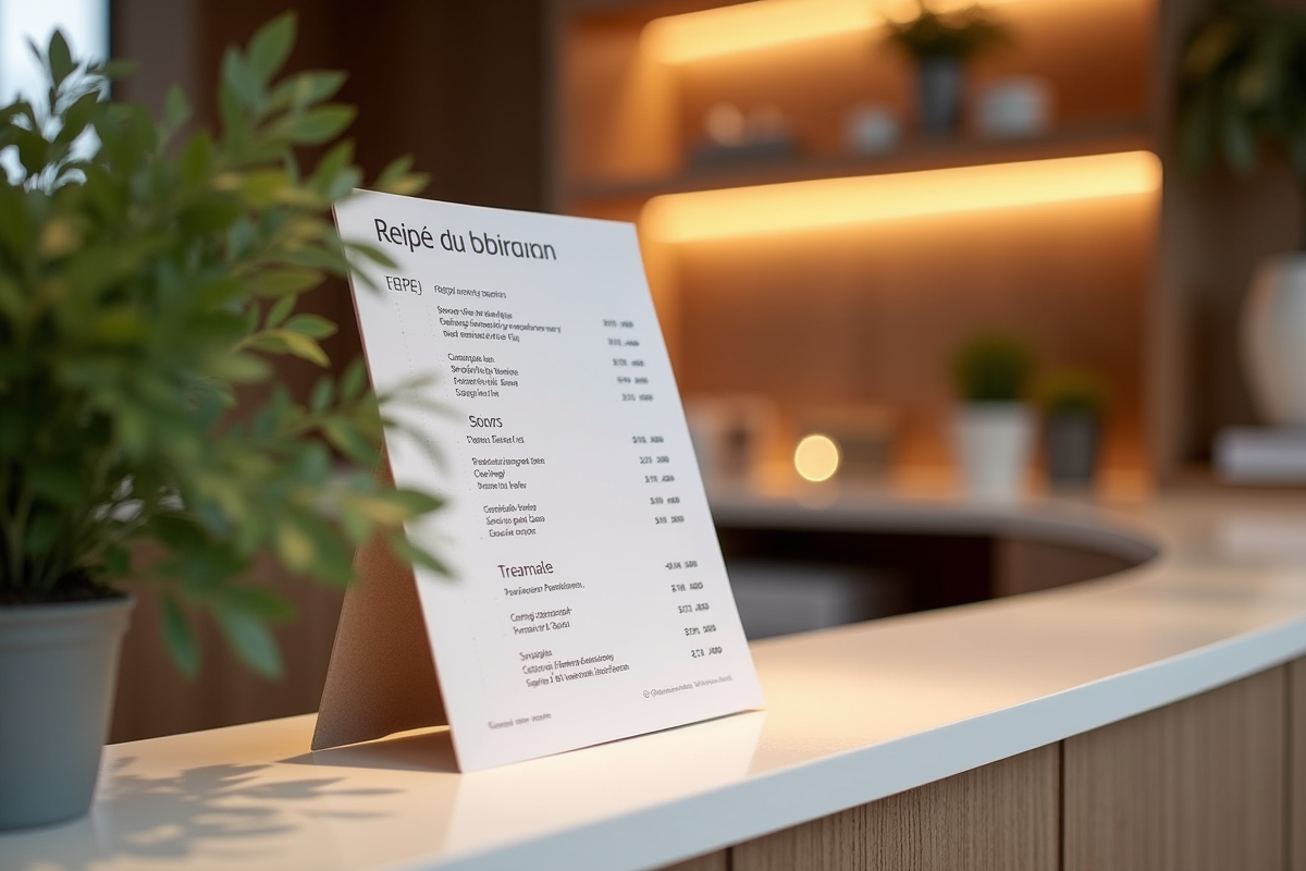 Liste des prix des soins laser à la réception d une clinique esthétique