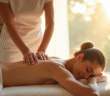 Séance de massage dans un spa lumineux et apaisant