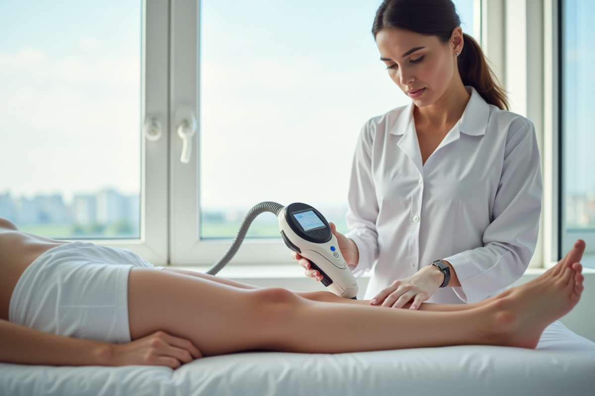 Séance laser épilation dans une clinique moderne en France